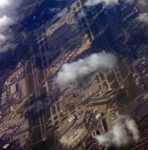 London Heathrow LHR airport seen on the way to Birminham BHX