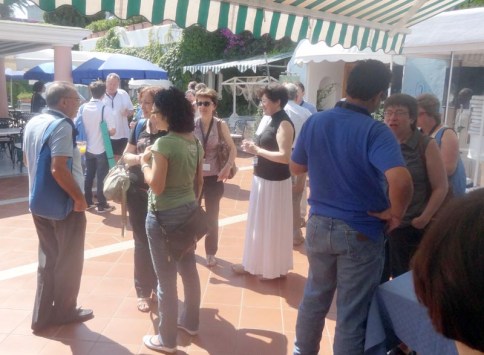 Animal cytogeneticists at coffee time